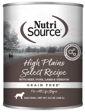 NutriSource Grain Free High Plains Select Canned Dog Food