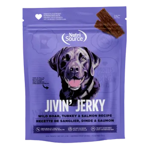 Nutrisource Jivin' Jerky Grain Free Wild Boar, Turkey & Salmon Dog Treats