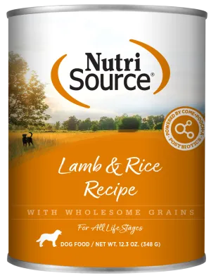 Nutrisource Lamb and Rice Canned Dog Food