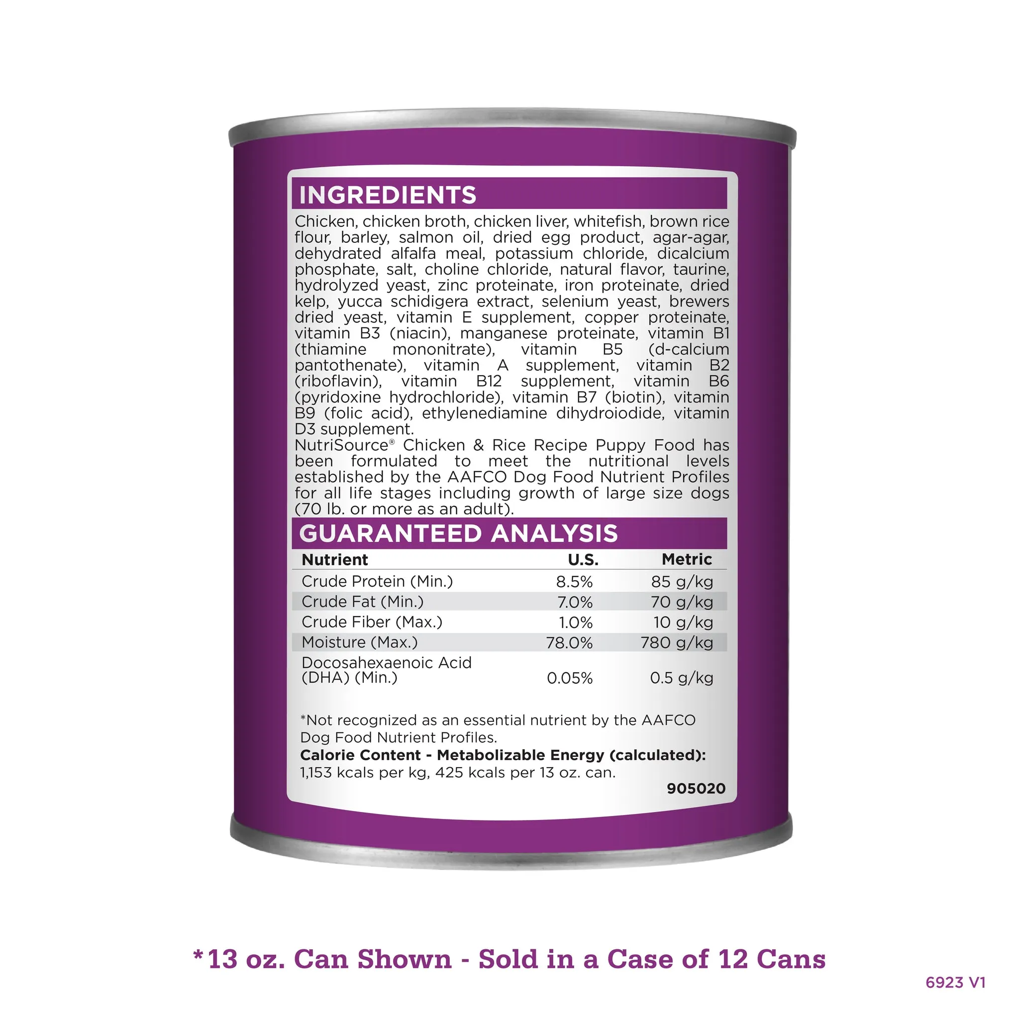 NutriSource Puppy Chicken & Rice Canned Dog Food