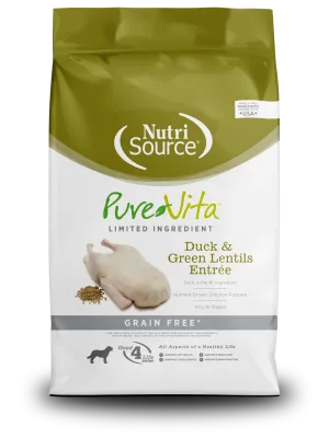 NutriSource® PureVita™ Duck & Green Lentils Entrée Grain Free Limited Ingredient Dog Food