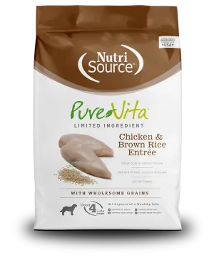 NutriSource® PureVita™ Limited Ingredient Chicken & Brown Rice Entrée Dog Food