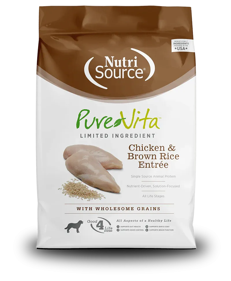 NutriSource® PureVita™ Limited Ingredient Chicken & Brown Rice Entrée Dog Food