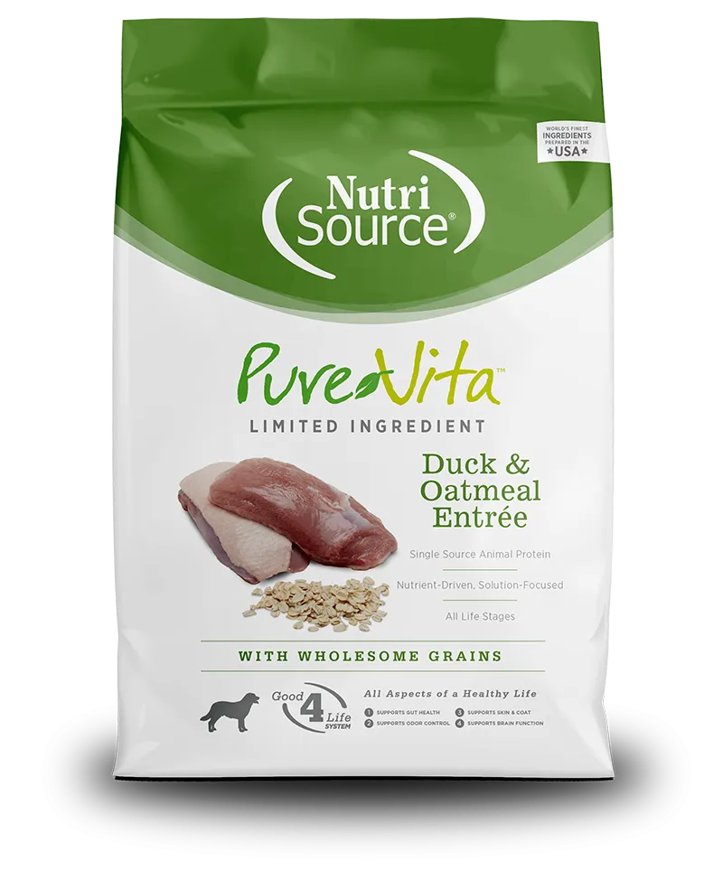 NutriSource® PureVita™ Limited Ingredient Duck & Oatmeal Entrée Dog Food