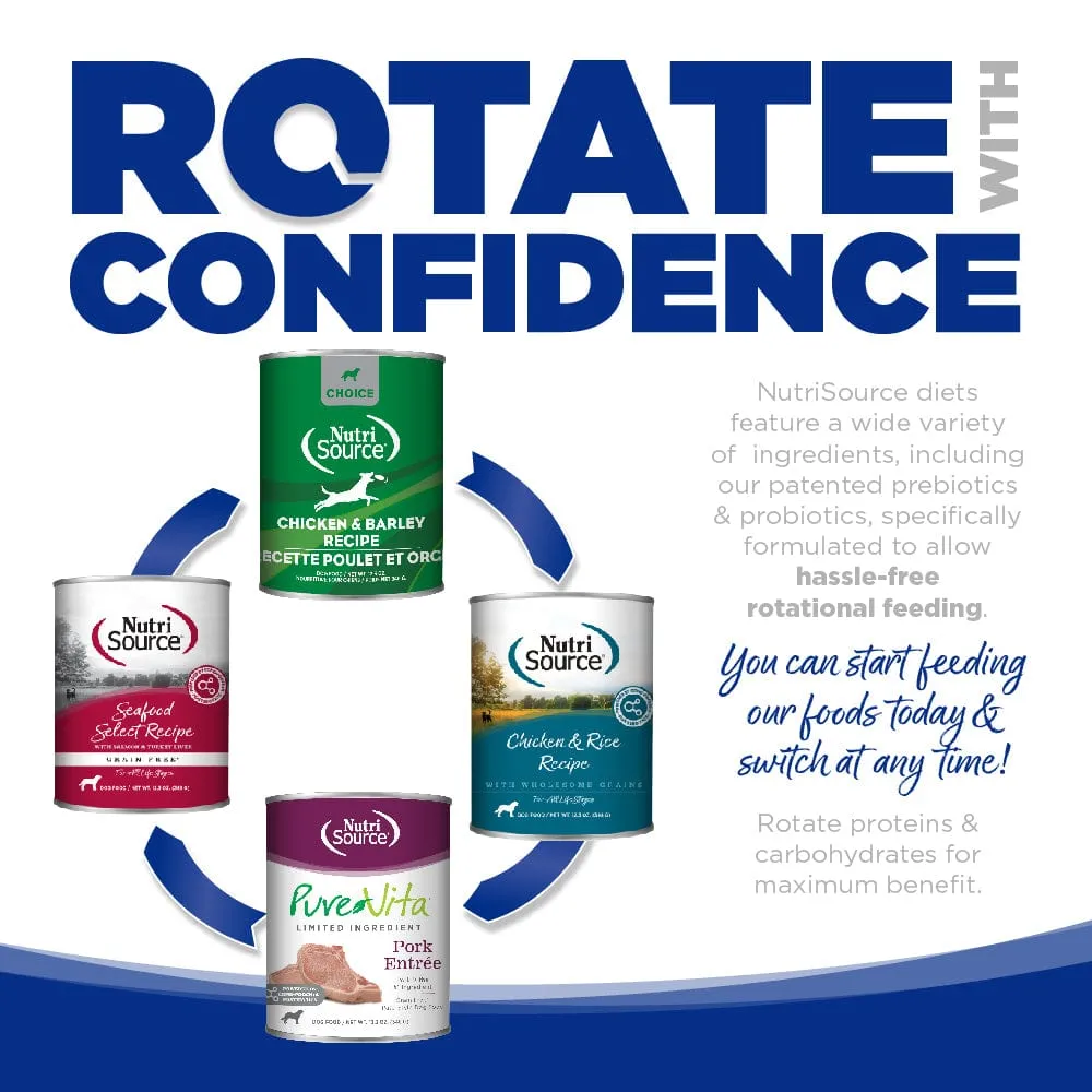 NutriSource Trout & Rice Canned Dog Food