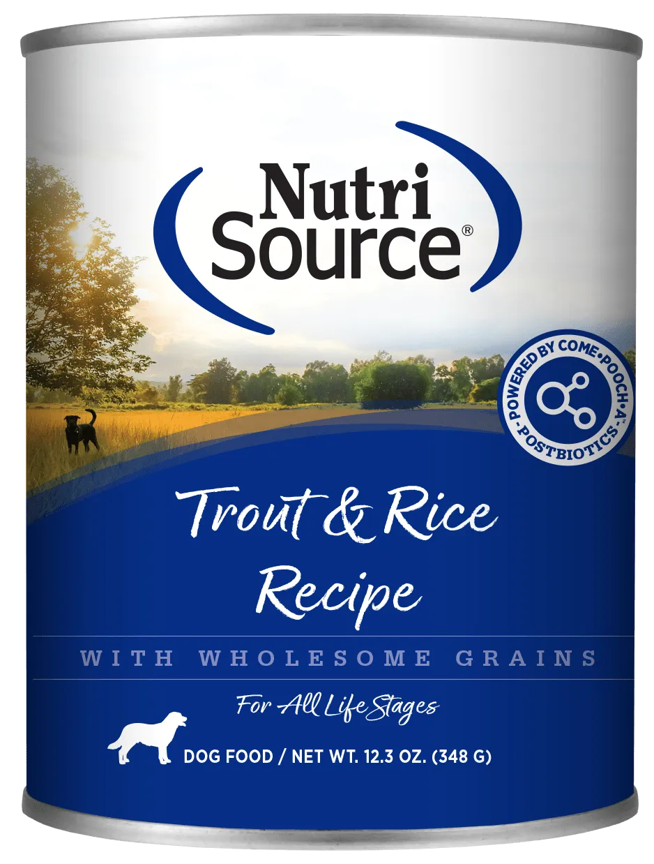 NutriSource Trout & Rice Canned Dog Food