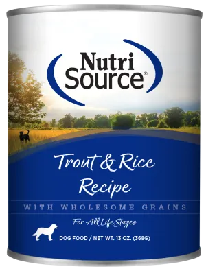 NutriSource® Trout & Rice Recipe Healthy Wet Dog Food
