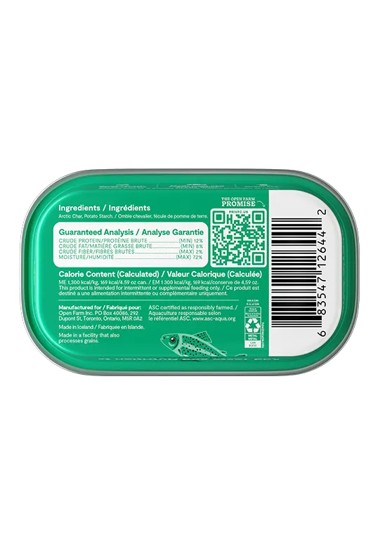 Open Farm Grain Free Arctic Char Wet Topper for Dogs
