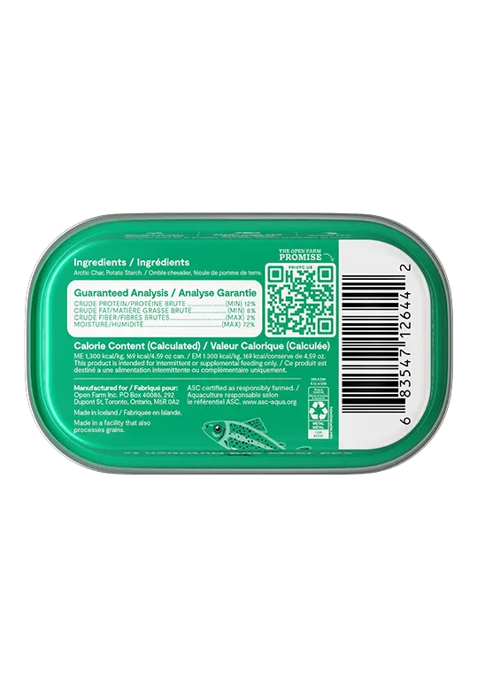 Open Farm Grain Free Arctic Char Wet Topper for Dogs