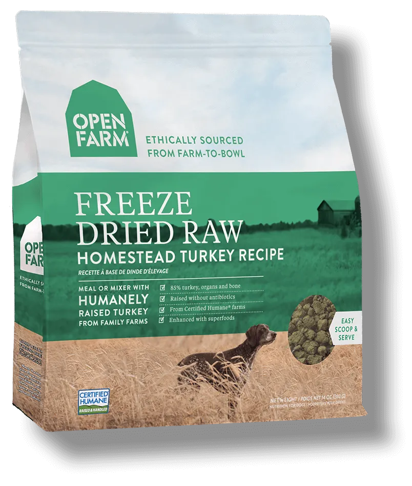 OPEN FARM Grain-Free Freeze-Dried Homestead Turkey Recipe Dry Dog Food