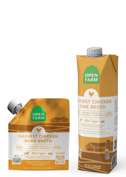Open Farm Harvest Chicken Bone Broth For Dogs & Cats