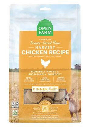 Open Farm Harvest Chicken Freeze Dried Raw Patties for Dogs