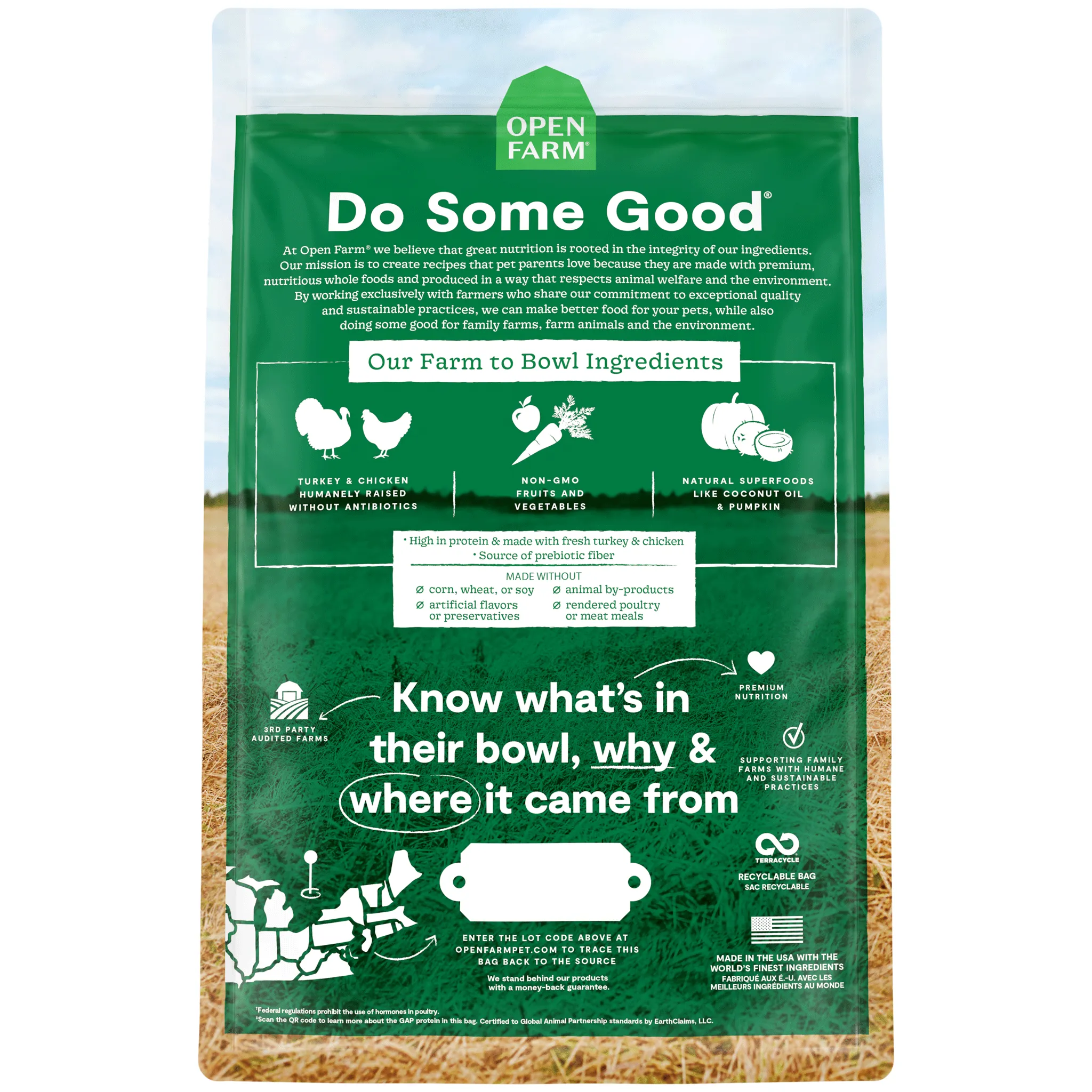Open Farm Homestead Turkey & Chicken Dry Dog Food
