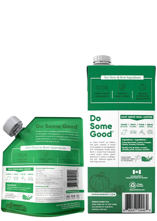 Open Farm Homestead Turkey Bone Broth for Dogs & Cats