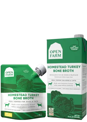 Open Farm Homestead Turkey Bone Broth for Dogs & Cats