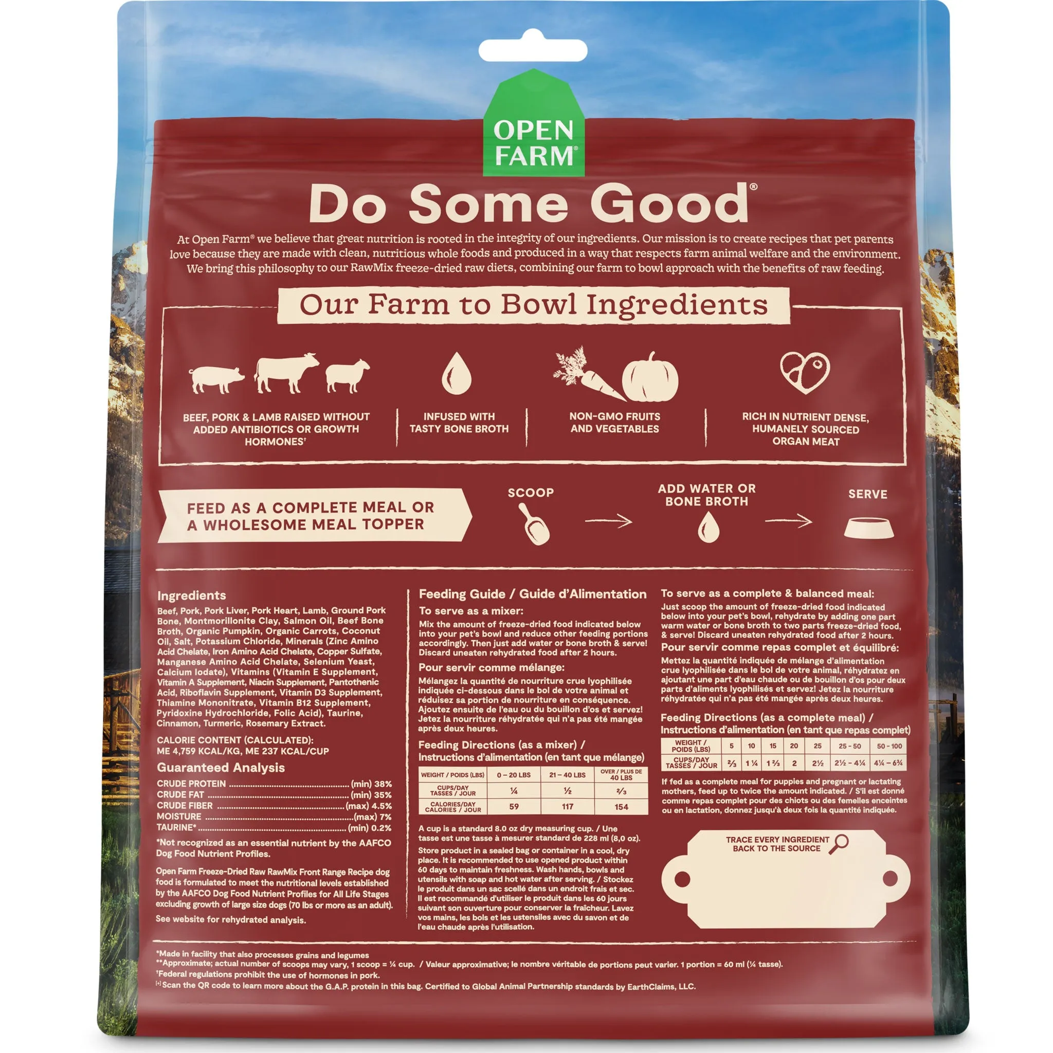 Open Farm Raw Mix Freeze-Dried Raw Front Range Dog Food