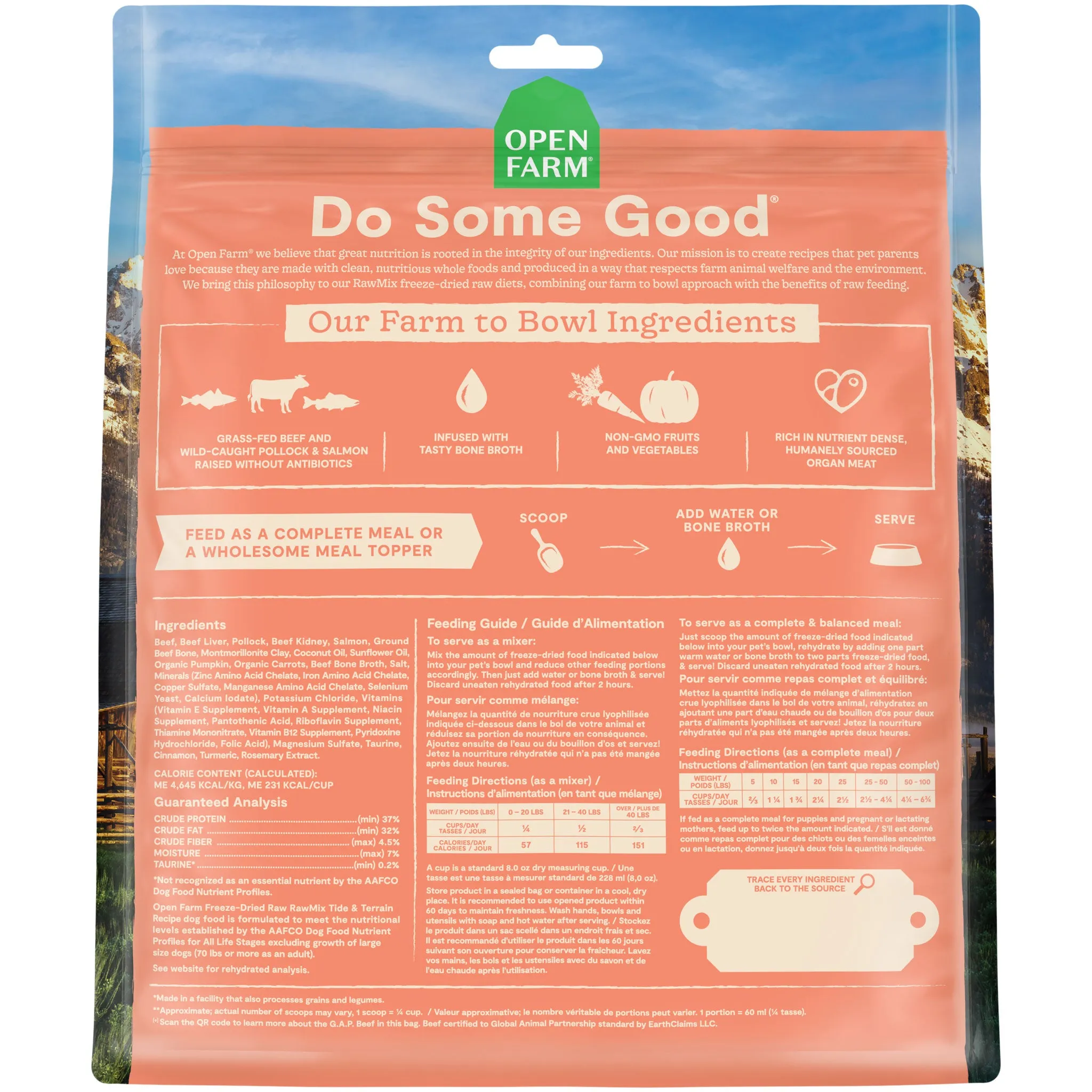 Open Farm Raw Mix Freeze-Dried Raw Tide & Terrain Dog Food