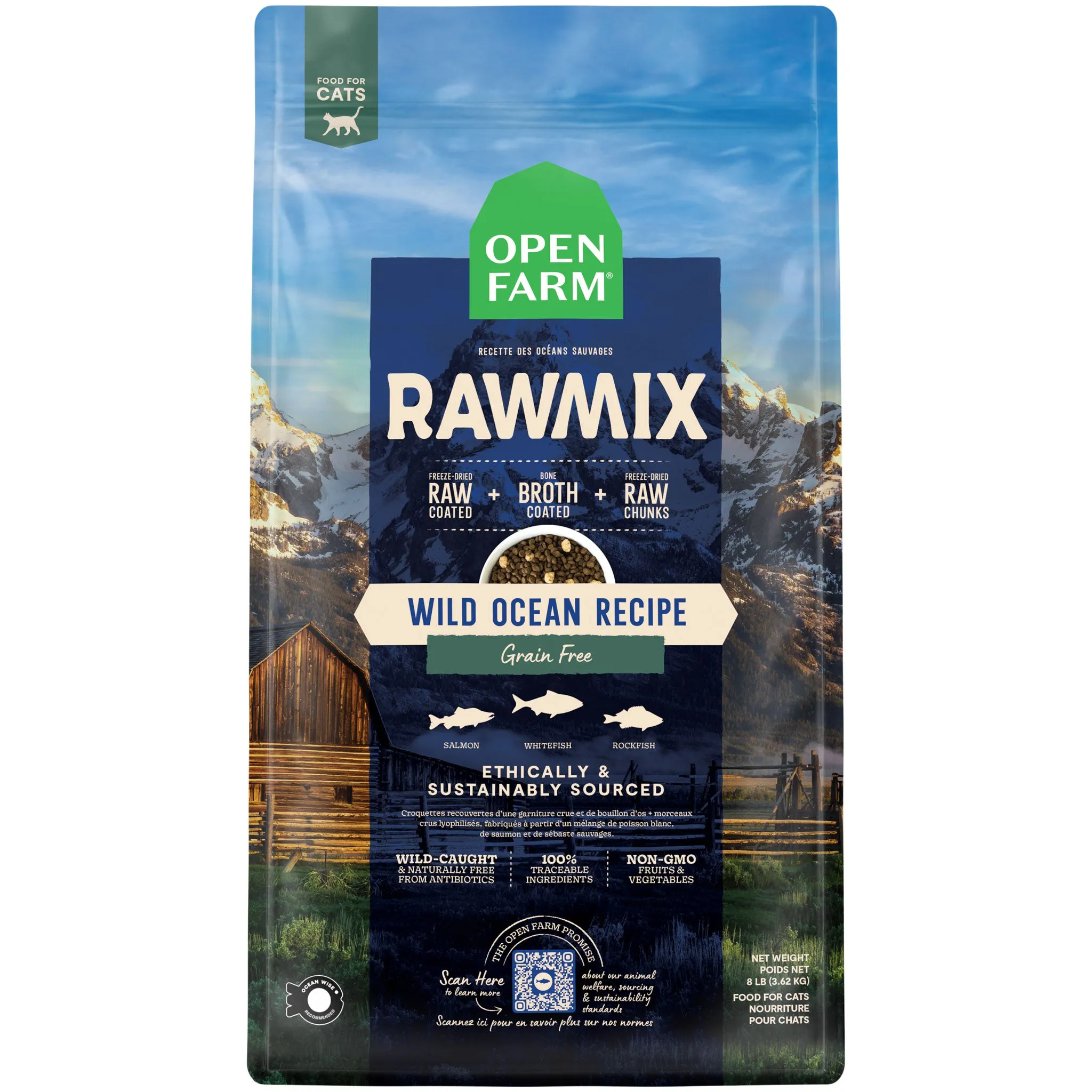 Open Farm Raw Mix Grain-Free Wild Ocean Cat Food