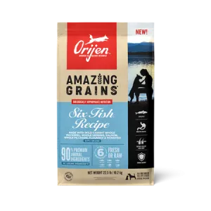 ORIJEN Amazing Grains Six Fish High Protein Dry Dog Food