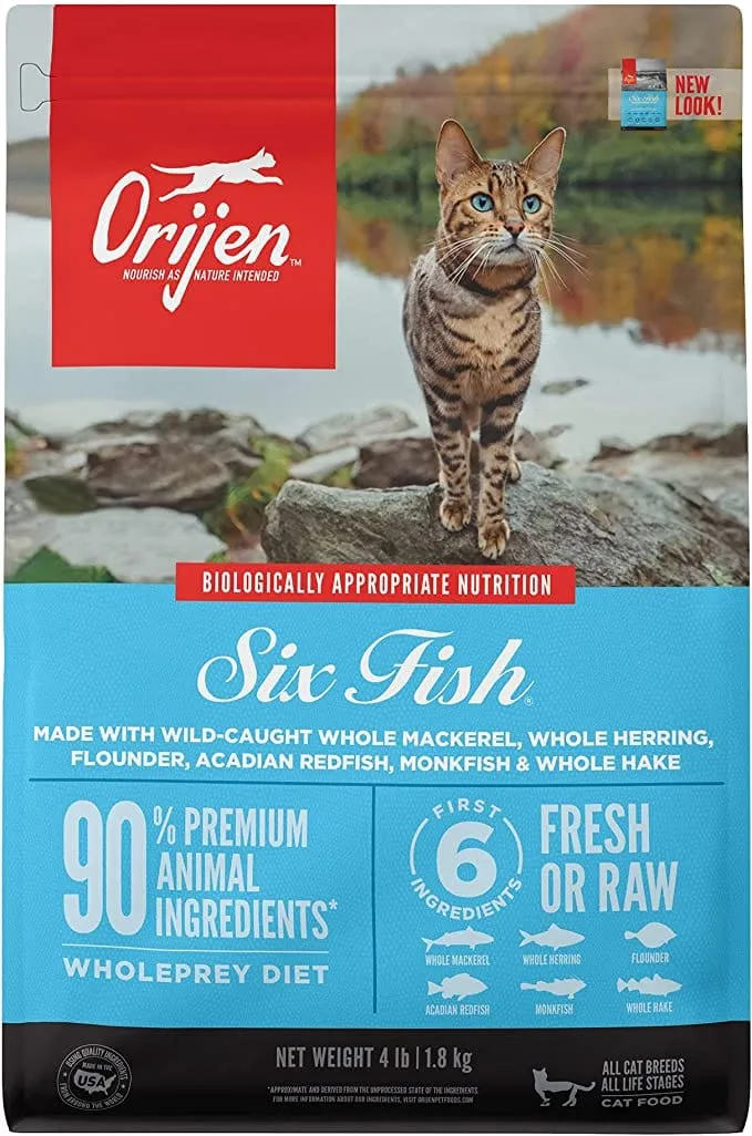 Orijen Grain Free Six Fish Dry Cat Food