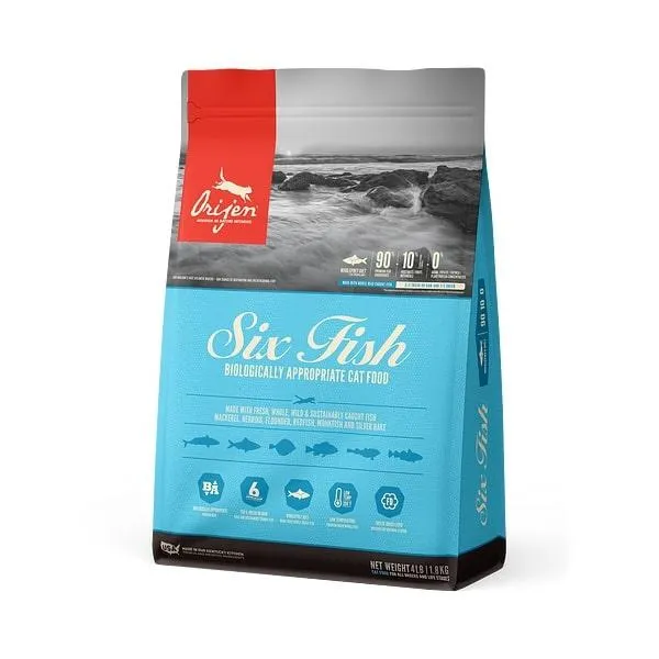 Orijen Grain Free Six Fish Dry Cat Food
