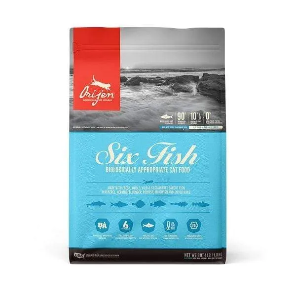 Orijen Grain Free Six Fish Dry Cat Food
