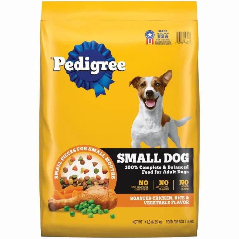 PEDIGREE Small Dog Complete Nutrition Small Breed Adult Dry Dog Food Roasted Chicken, Rice & Vegetable Flavor Dog Kibble