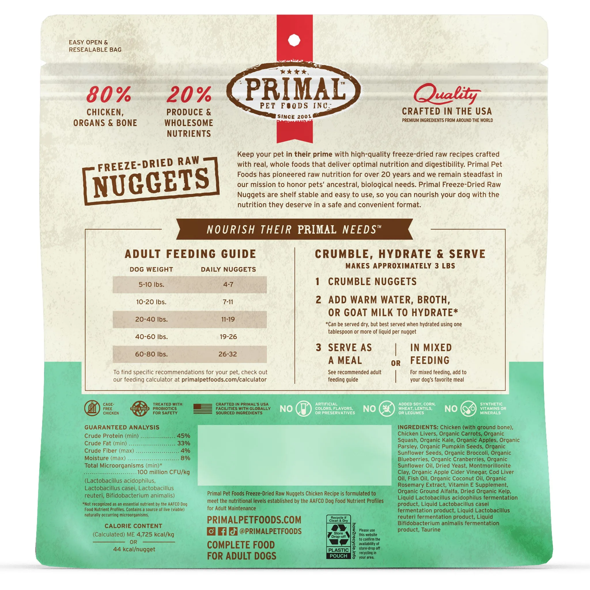Primal Freeze-Dried Chicken Formula Dog Food