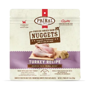 Primal Freeze Dried Nuggets Grain Free Turkey Formula Cat Food
