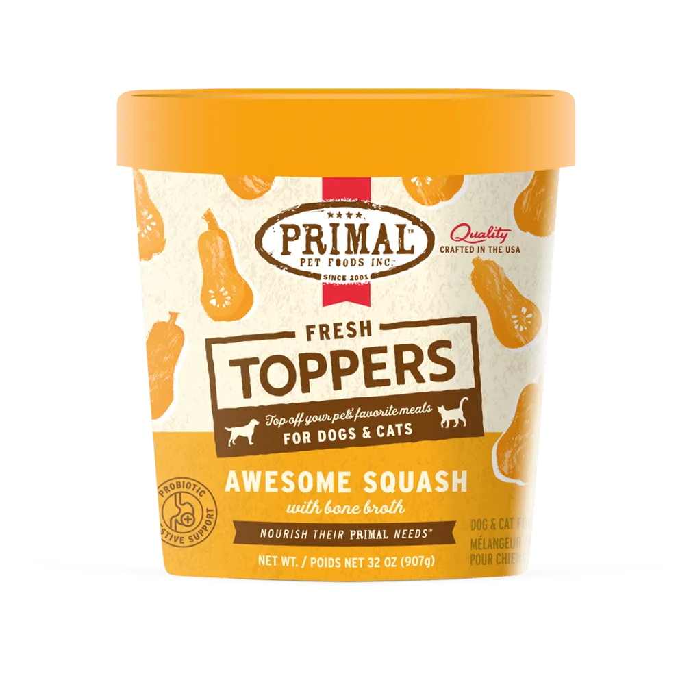 Primal Fresh Toppers Awesome Squash Recipe For Dogs & Cats