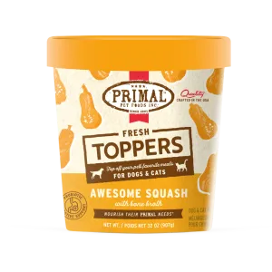 Primal Fresh Toppers Awesome Squash Recipe For Dogs & Cats