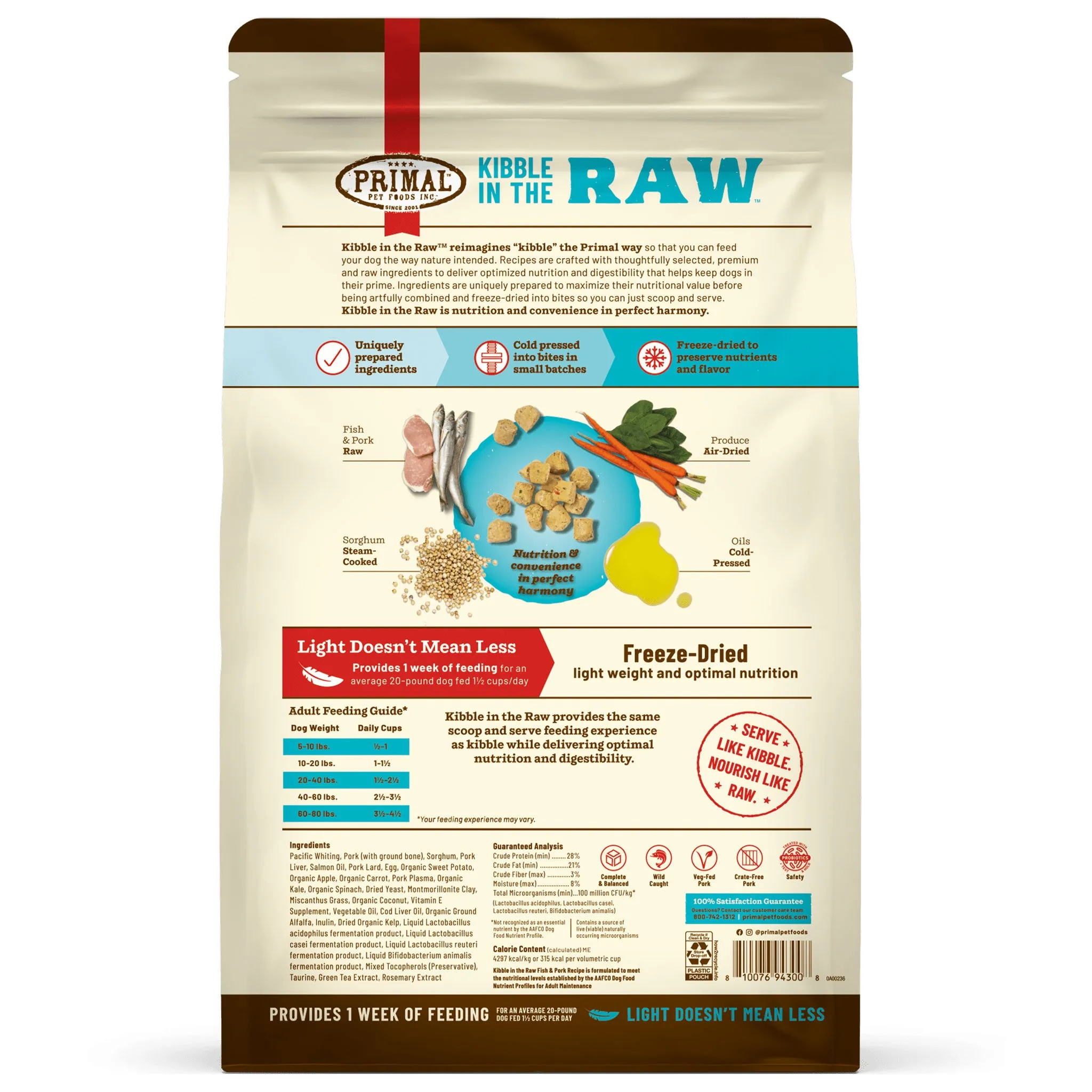 Primal Kibble in the Raw Fish & Pork Dog Food