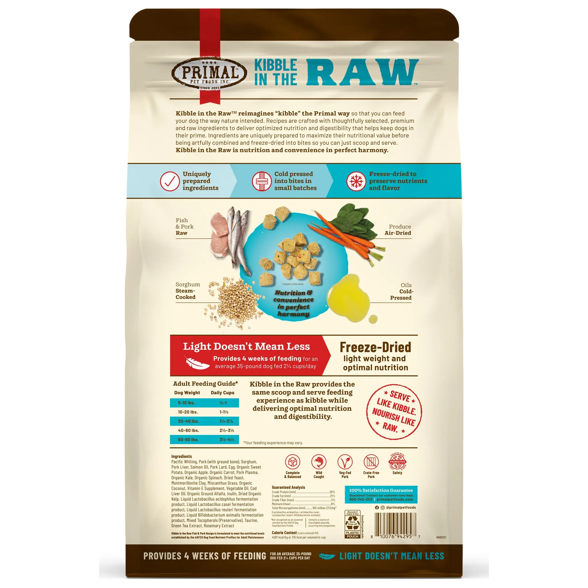 Primal Kibble in the Raw Fish & Pork Dog Food