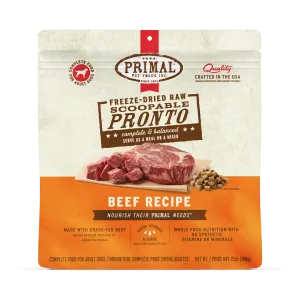 Primal Pronto Beef Recipe Freeze Dried Raw Dog Food