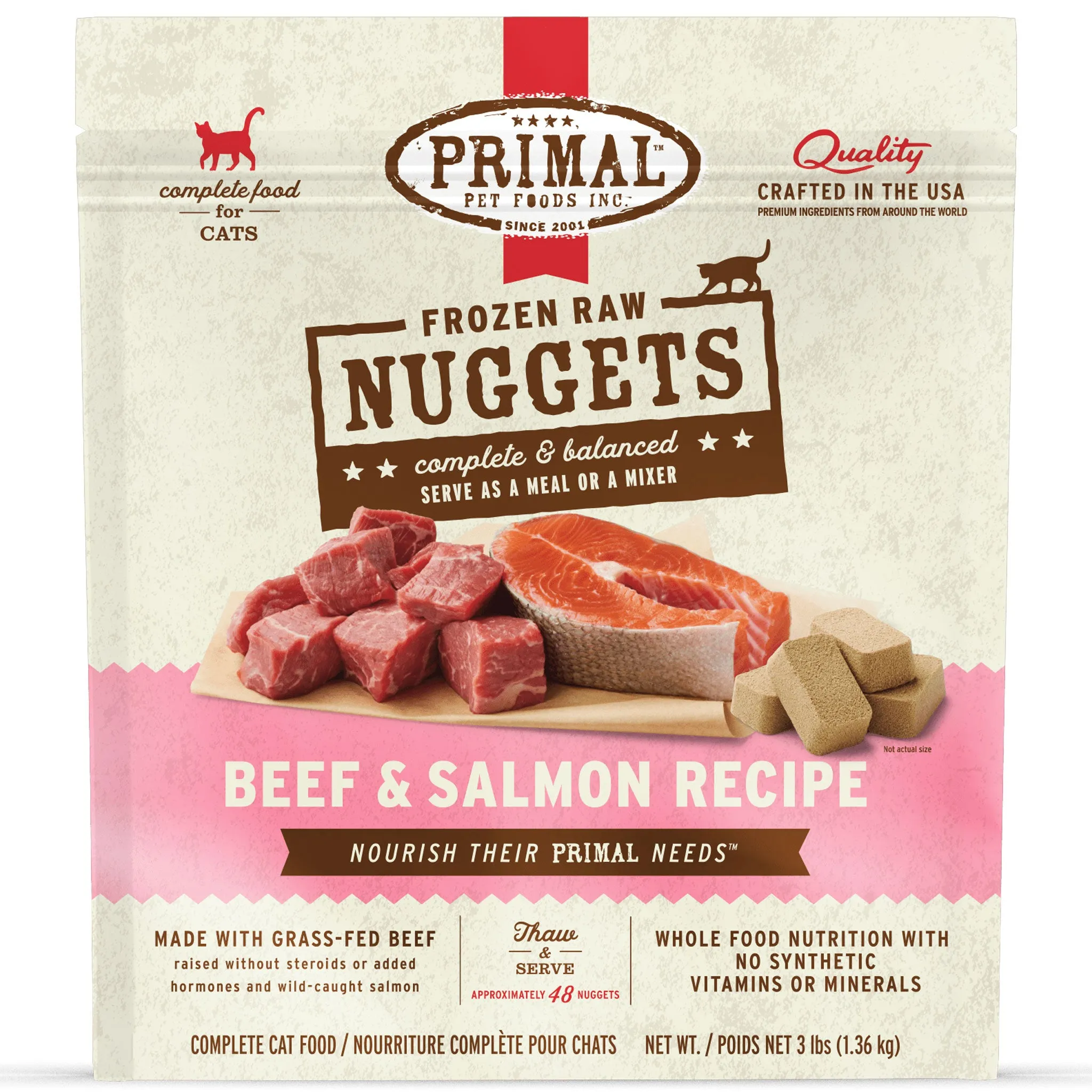 Primal Raw Beef & Salmon Cat Food