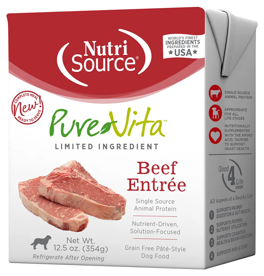 PureVita Grain Free Beef Entree Wet Dog Food