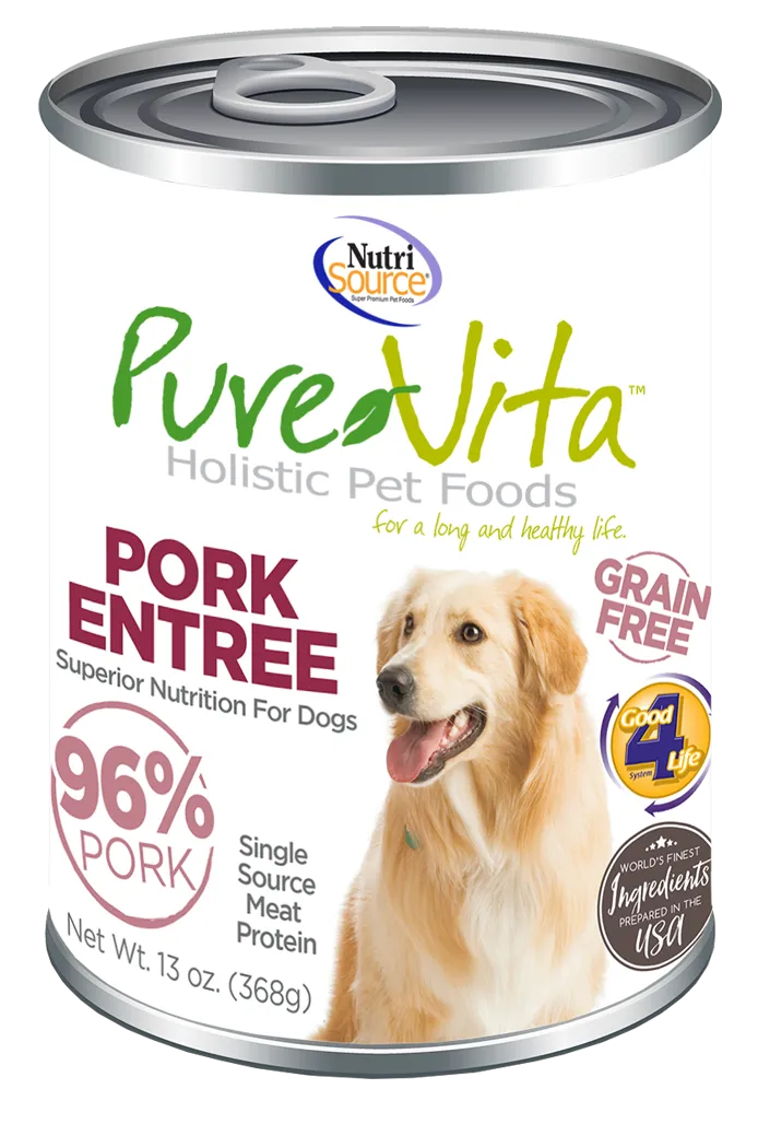 PureVita Grain Free Pork Entree Wet Dog Food