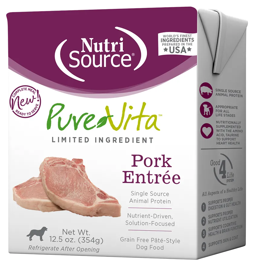 PureVita Grain Free Pork Entree Wet Dog Food