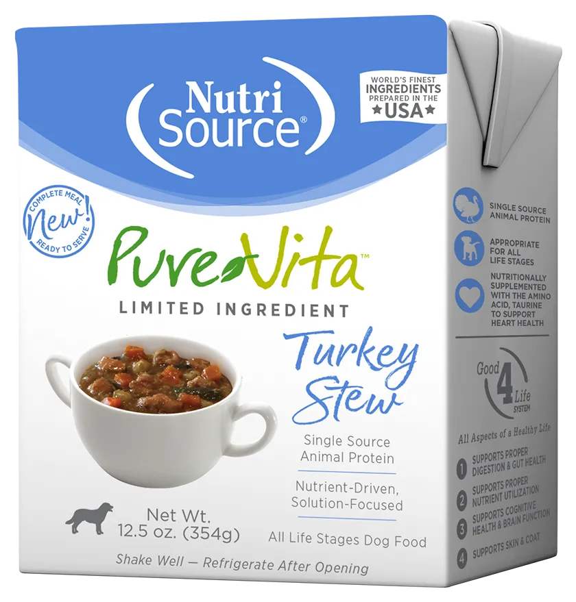 PureVita Grain Inclusive Turkey Stew Wet Dog Food
