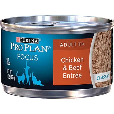 Purina Pro Plan Adult 11  Chicken & Beef Entrée Classic Canned Cat Food