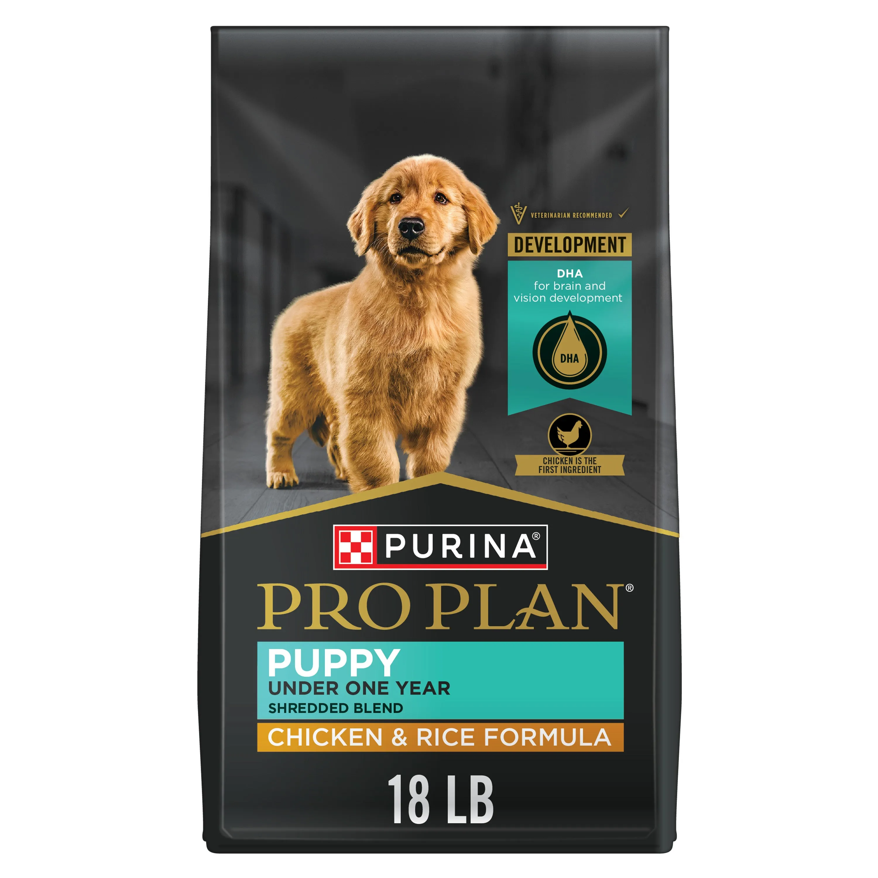 Purina Pro Plan High Protein Puppy Food Shredded Blend Chicken & Rice Formula