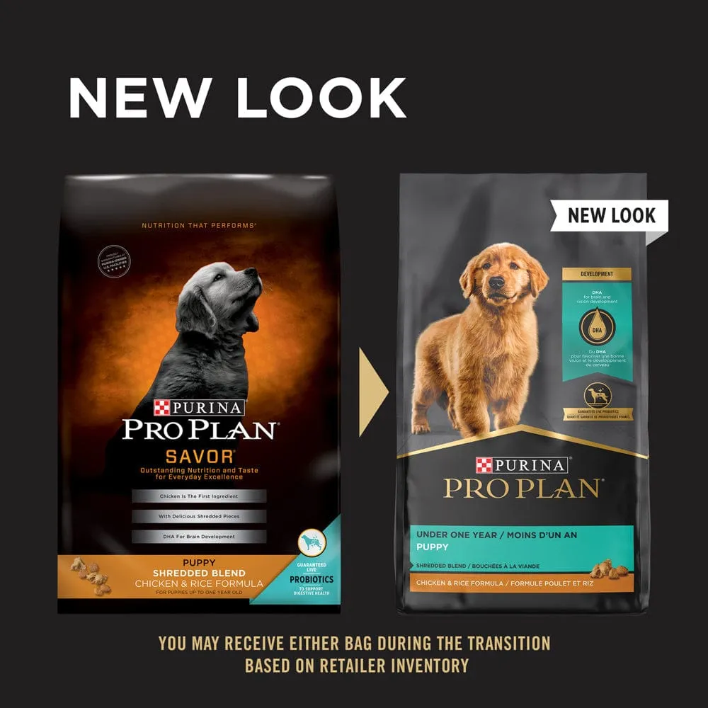 Purina Pro Plan Savor Shredded Chicken & Rice Formula Puppy Dry Dog Food