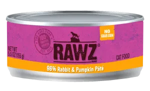 RAWZ 96% Rabbit & Pumpkin Pate Canned Cat Food