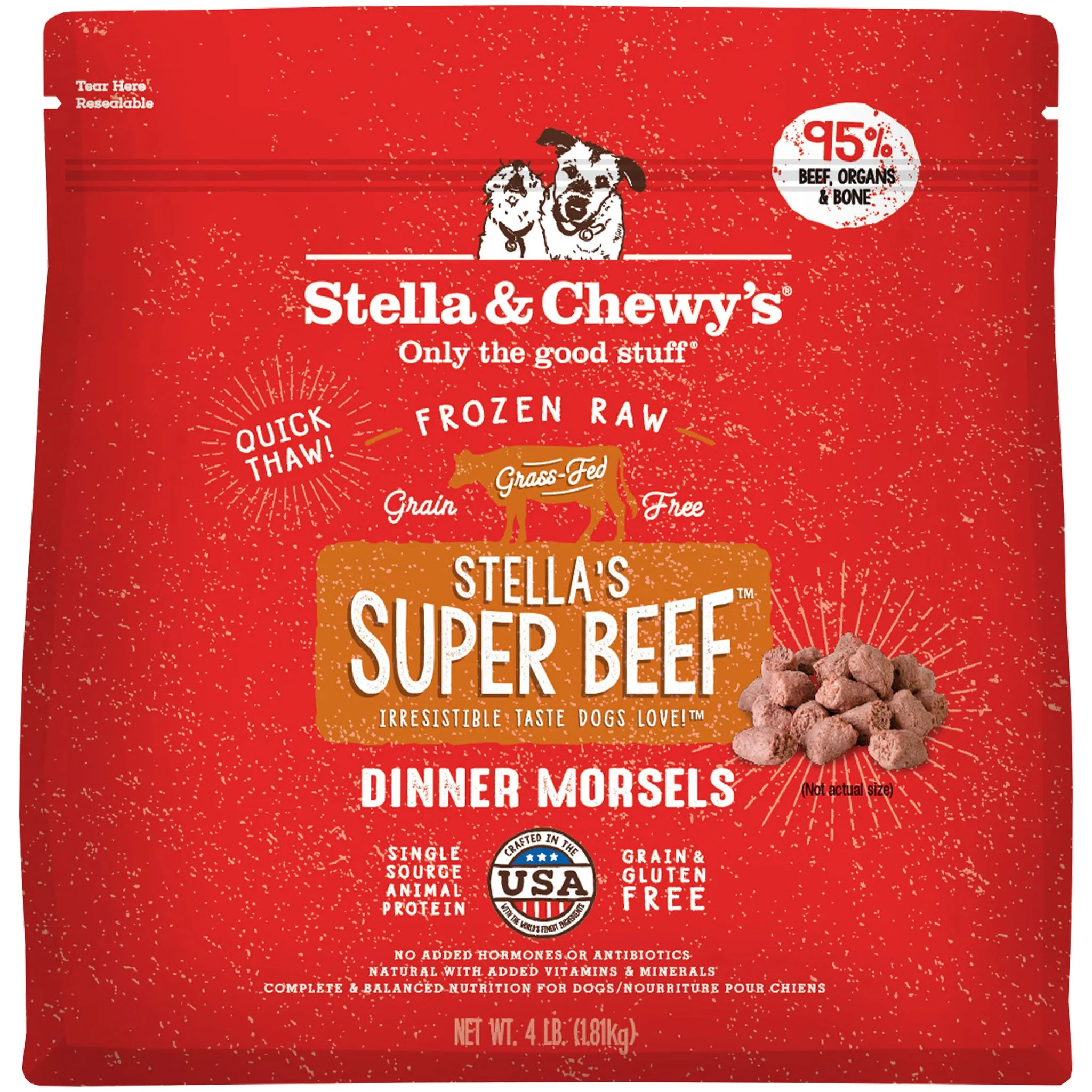 Stella & Chewy's Frozen Morsels Beef Dog Food