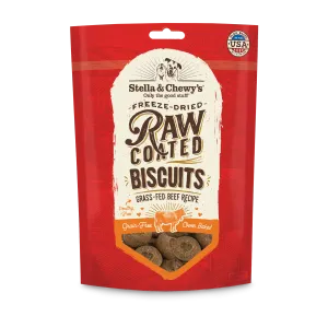 Stella & Chewy's Raw Coated Biscuits Grass Fed Beef Recipe Dog Treats