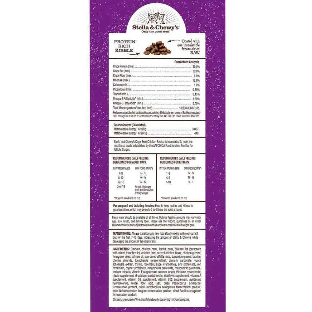 Stella & Chewy's Raw Coated Kibble Cage Free Chicken Recipe Dry Cat Food
