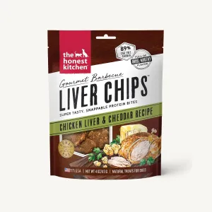 The Honest Kitchen Chicken Liver & Cheddar Recipe Gourmet Barbecue Liver Chips For Dogs