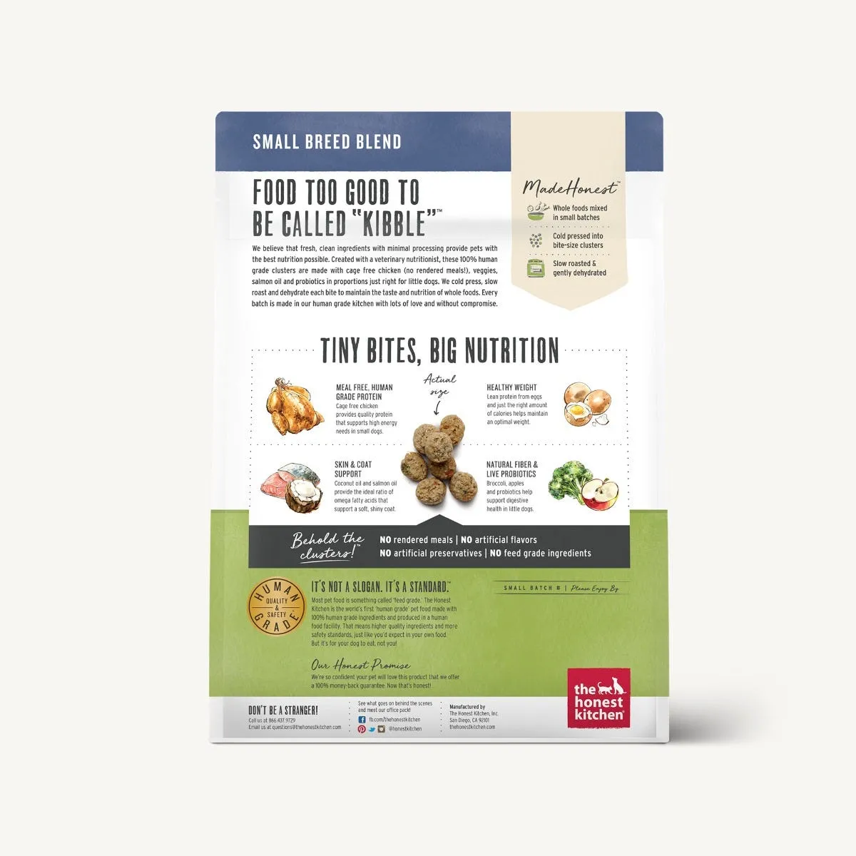 The Honest Kitchen Grain-Free Chicken Recipe Whole Food Clusters Small Breed Dog Food