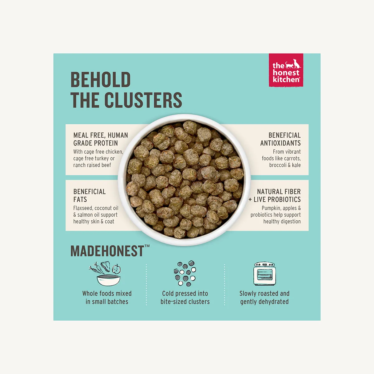 The Honest Kitchen Grain-Free Chicken Recipe Whole Food Clusters Small Breed Dog Food