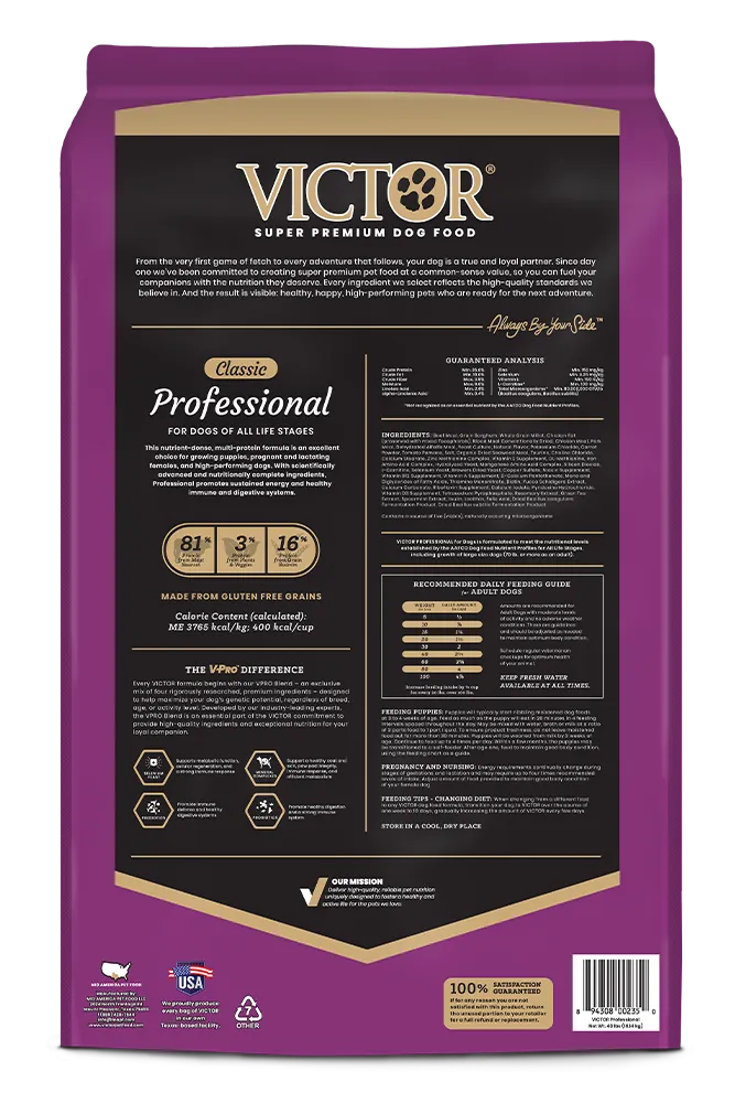 Victor Classic Professional Dry Dog Food, 40lb
